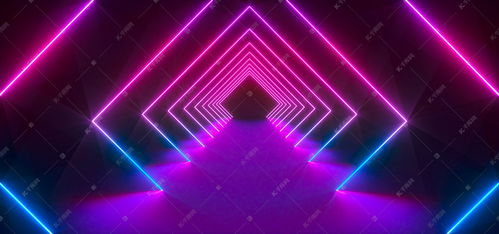 C4D时光隧道霓虹灯场景背景图片免费下载 探索千库网的设计宝藏